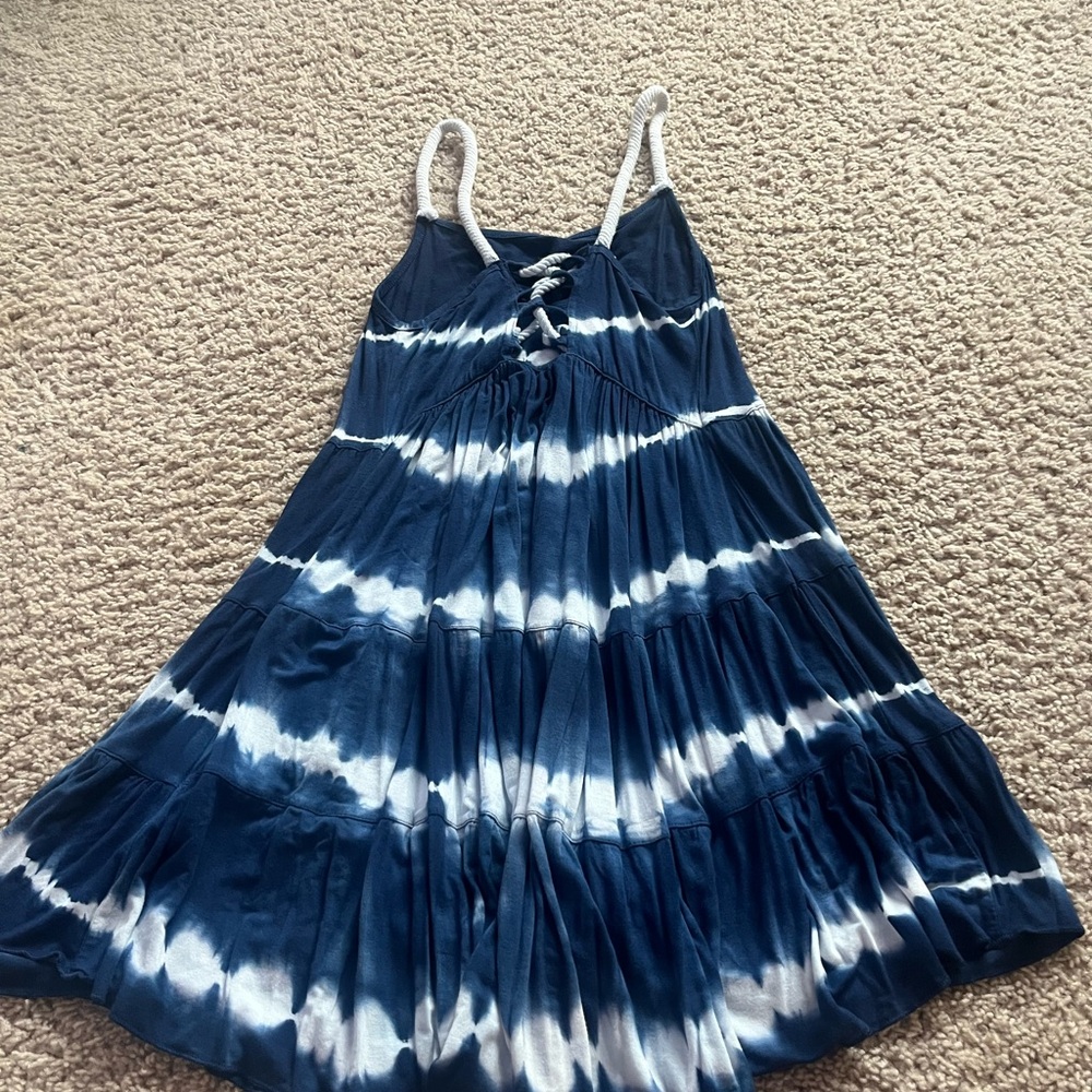 Ocean Drive Blue and White Spaghetti Strap Sundress - Picture 2 of 3